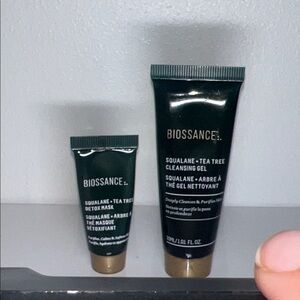 Biossance Bundle cleansing tea tree and detox mask